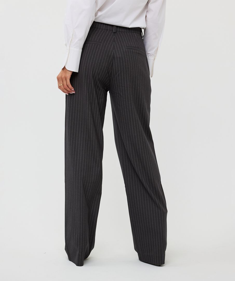 Pinstripe Trousers in Dark grey