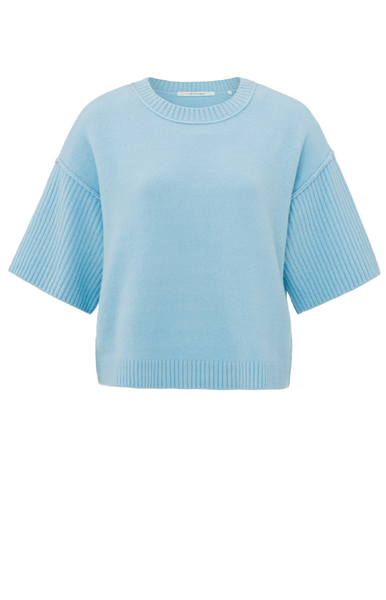 Boatneck Sweater in Cerulean Blue