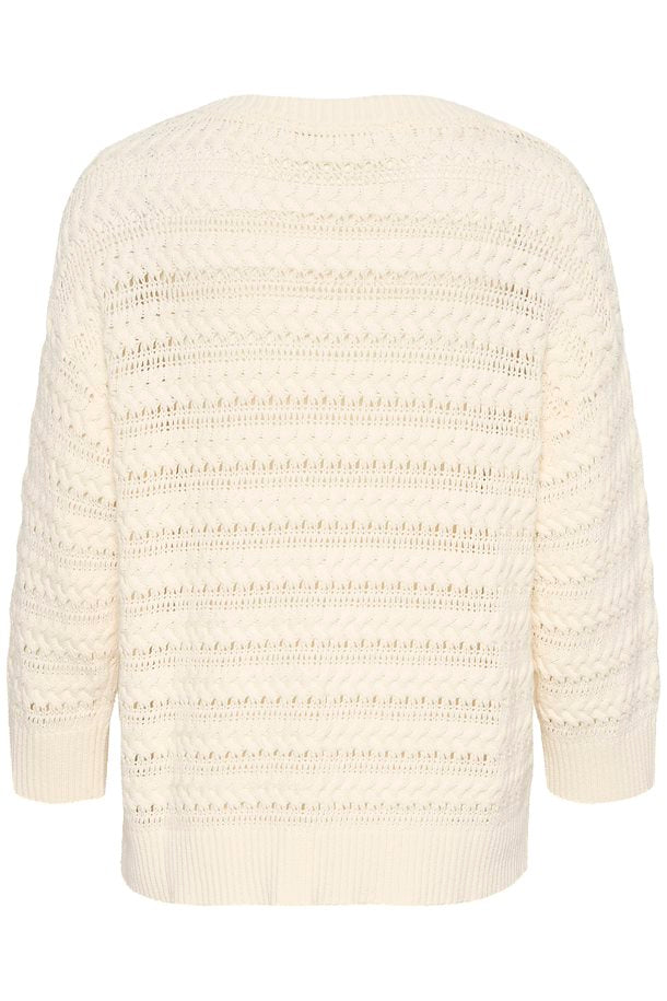 Slyskylah Chunky Knit Pullover in Whisper White