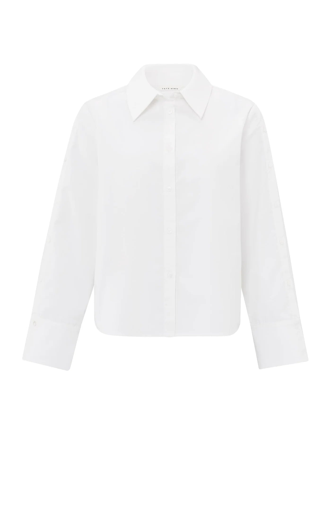 YAYA Cotton Blend White Blouse