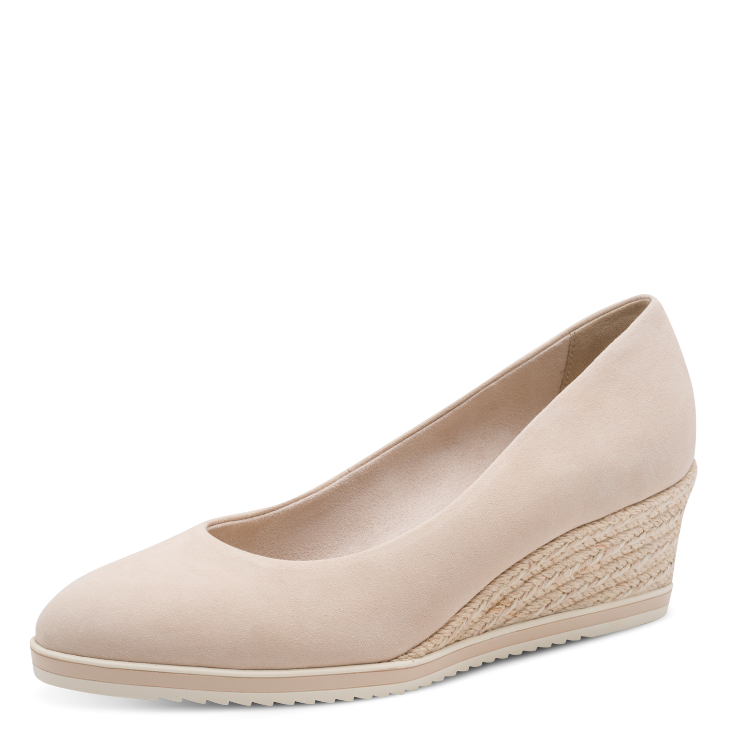 Tamaris Leather Wedge in Nude