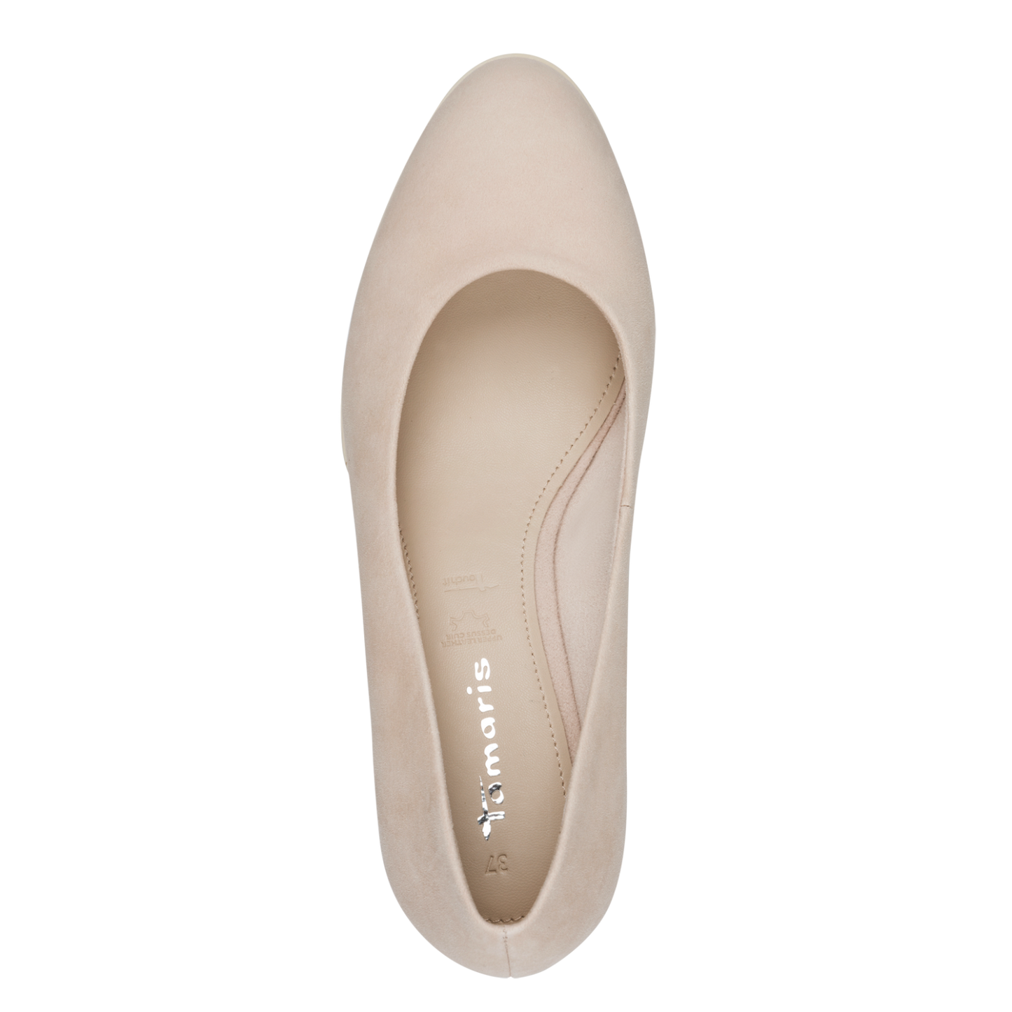 Tamaris Leather Wedge in Nude