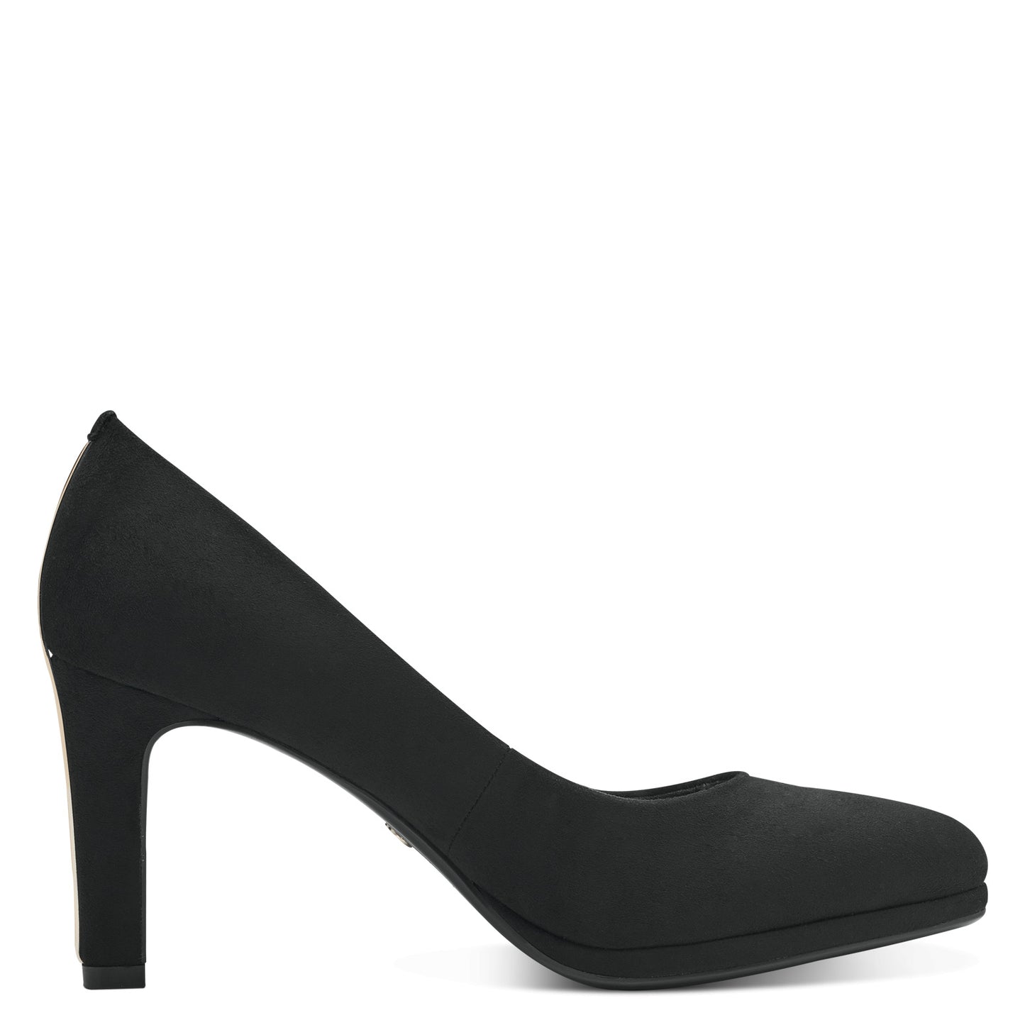 Court Shoes in Black with Gold Detalion