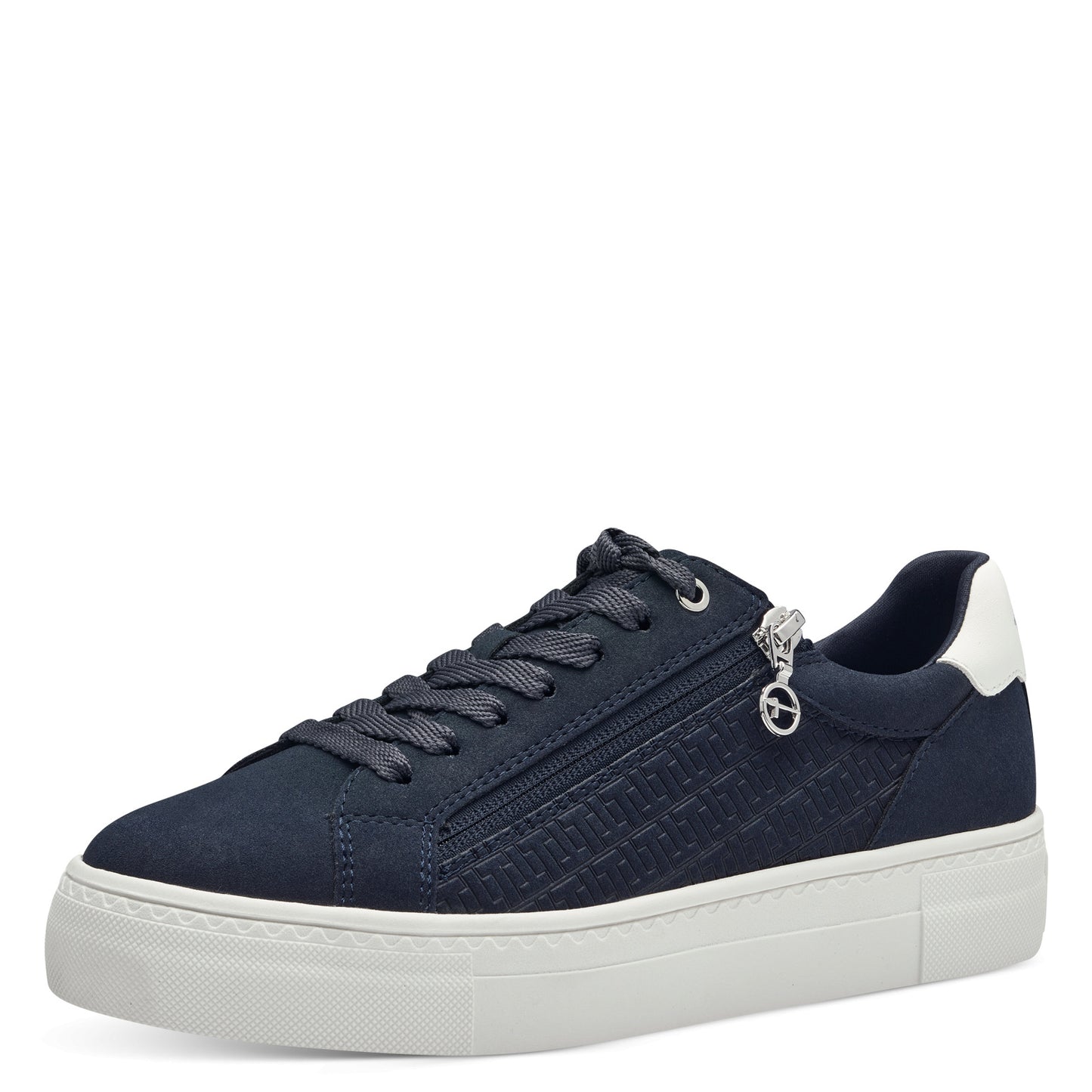 Trainer with Side Zip in Navy