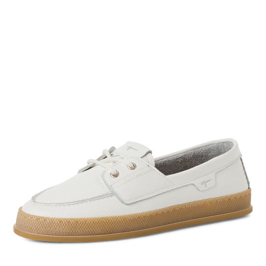 Tamaris Leather White Loafers