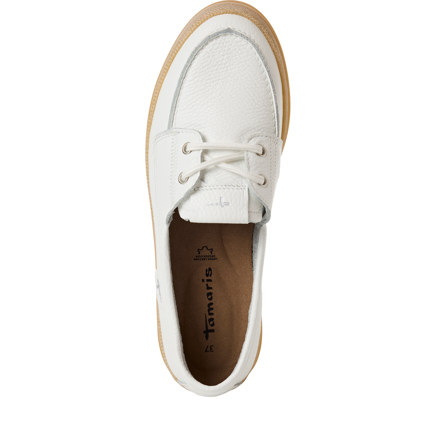 Tamaris Leather White Loafers