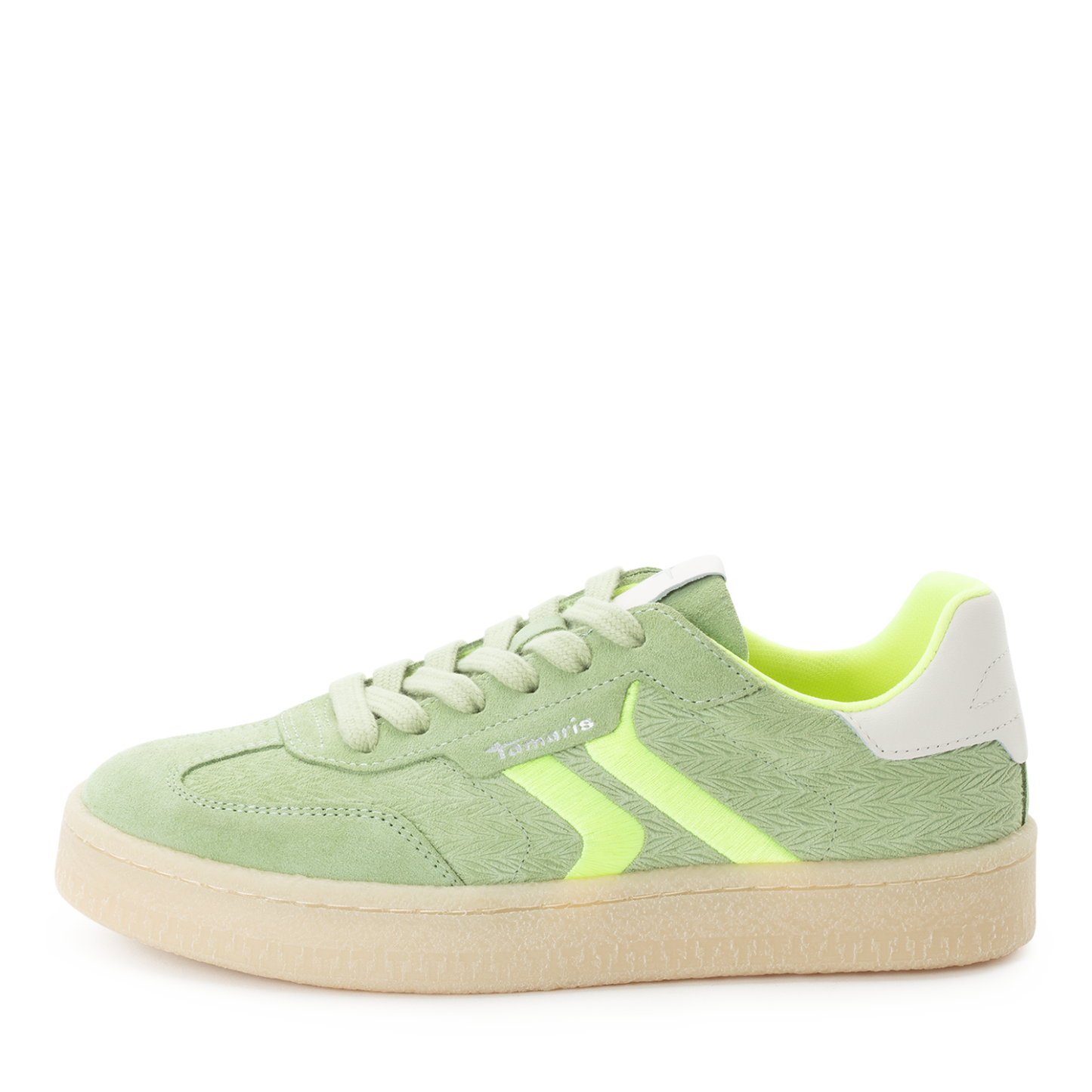 Tamaris Chunky Trainer in Sage/Neon