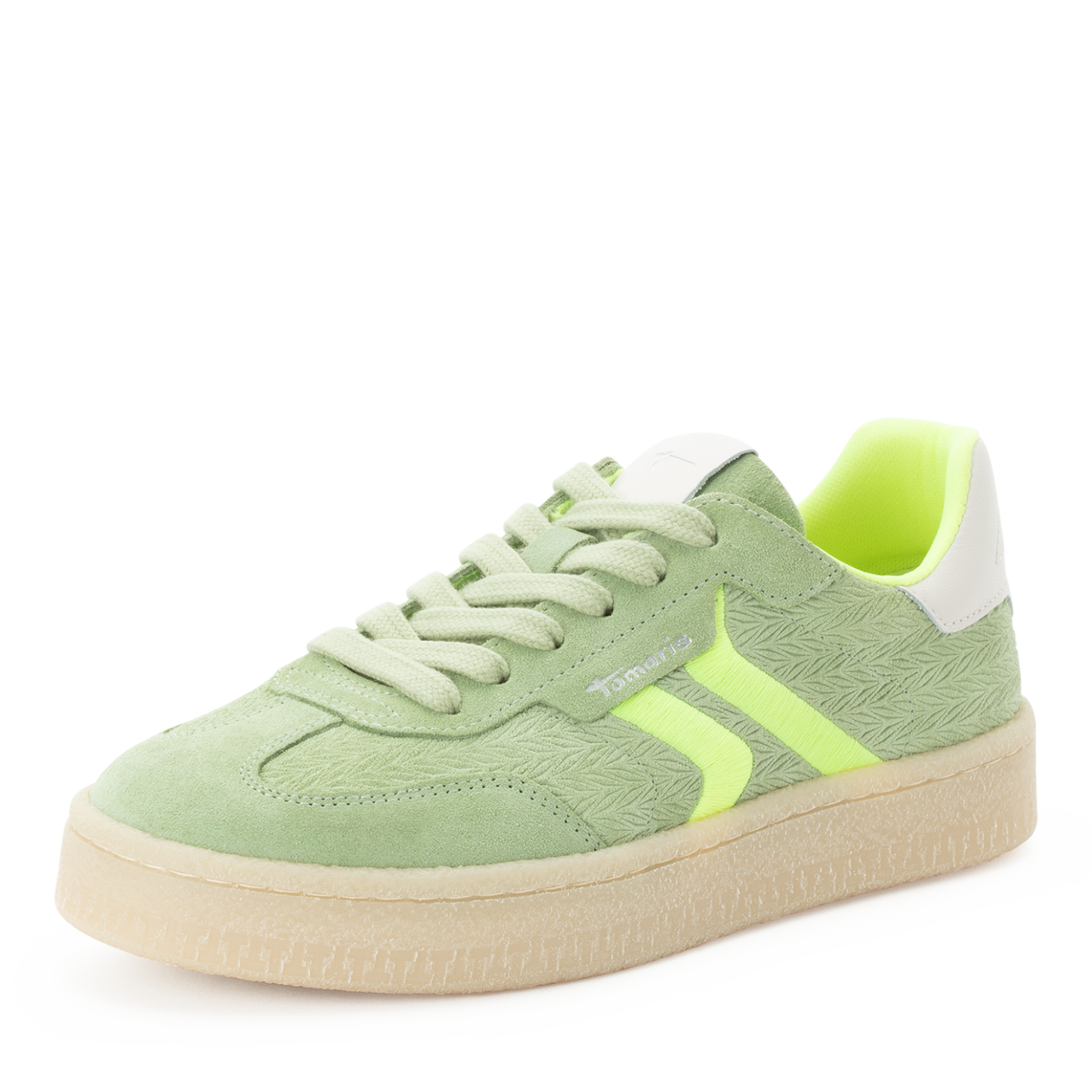 Tamaris Chunky Trainer in Sage/Neon