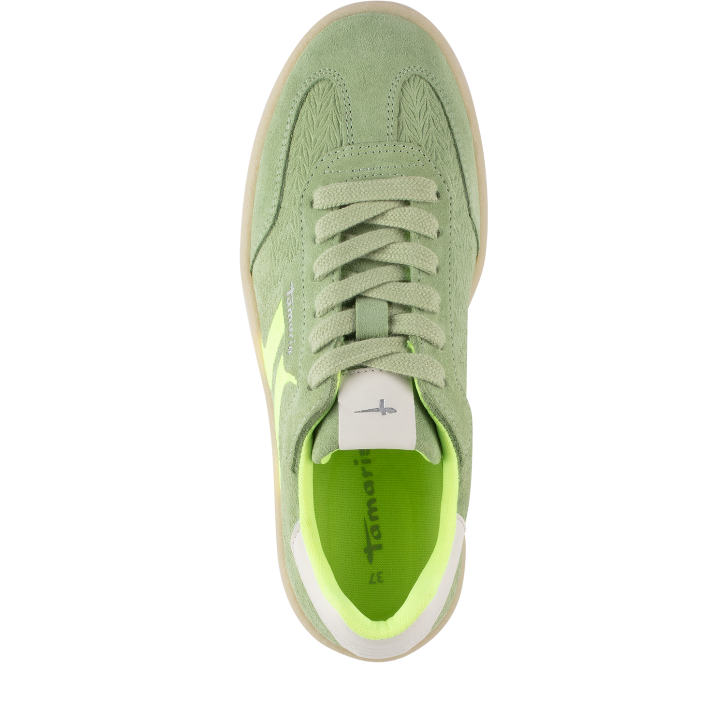 Tamaris Chunky Trainer in Sage/Neon