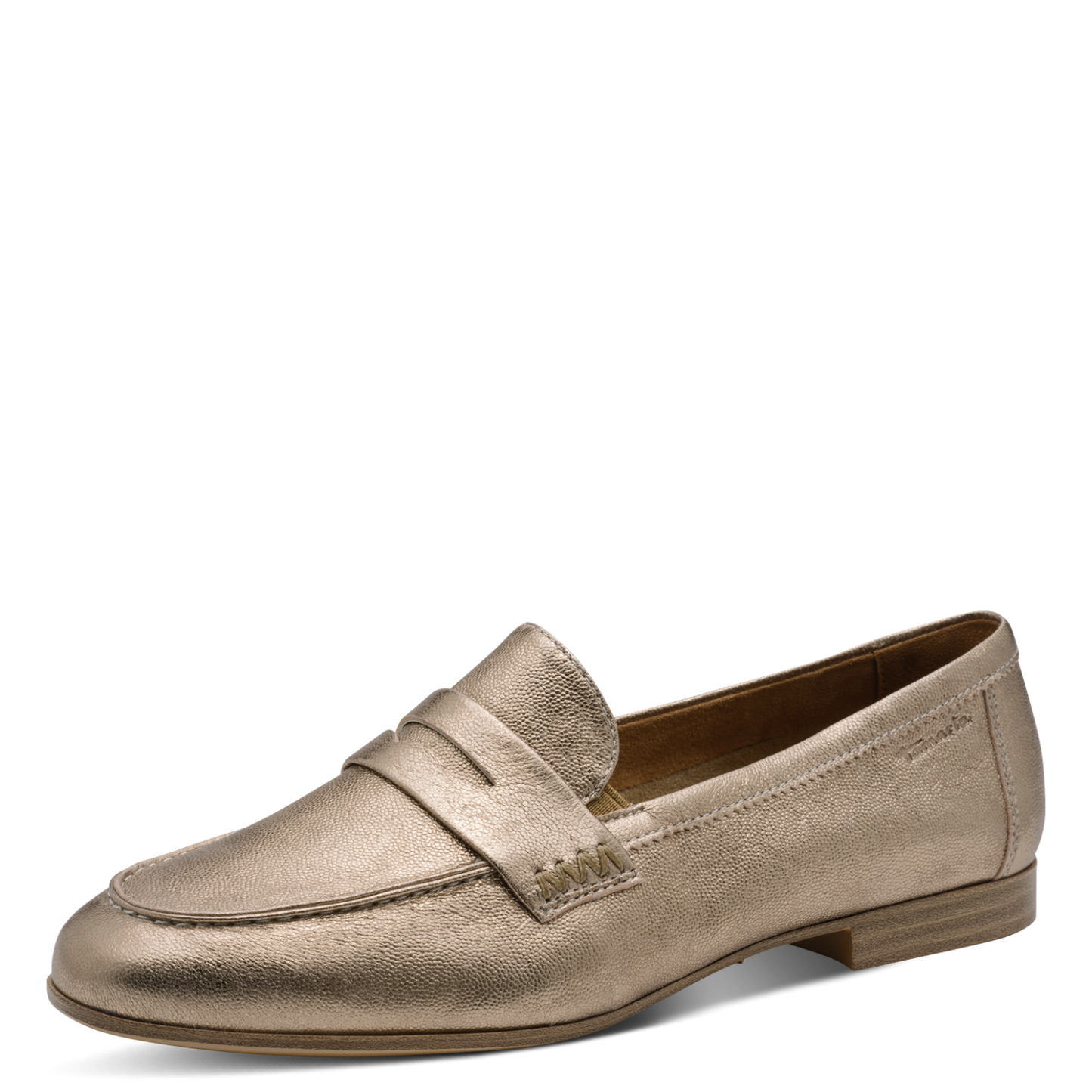 Tamaris Leather Loafer Light Gold