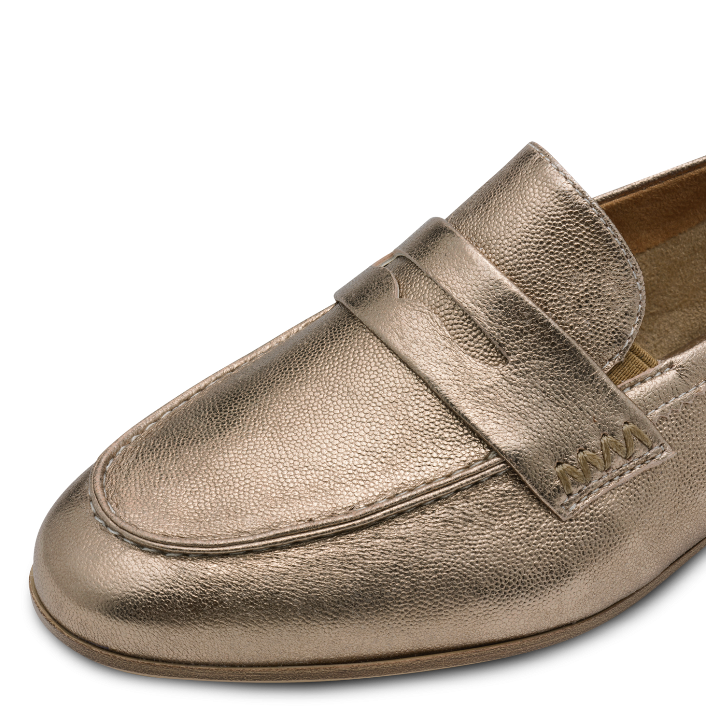 Tamaris Leather Loafer Light Gold