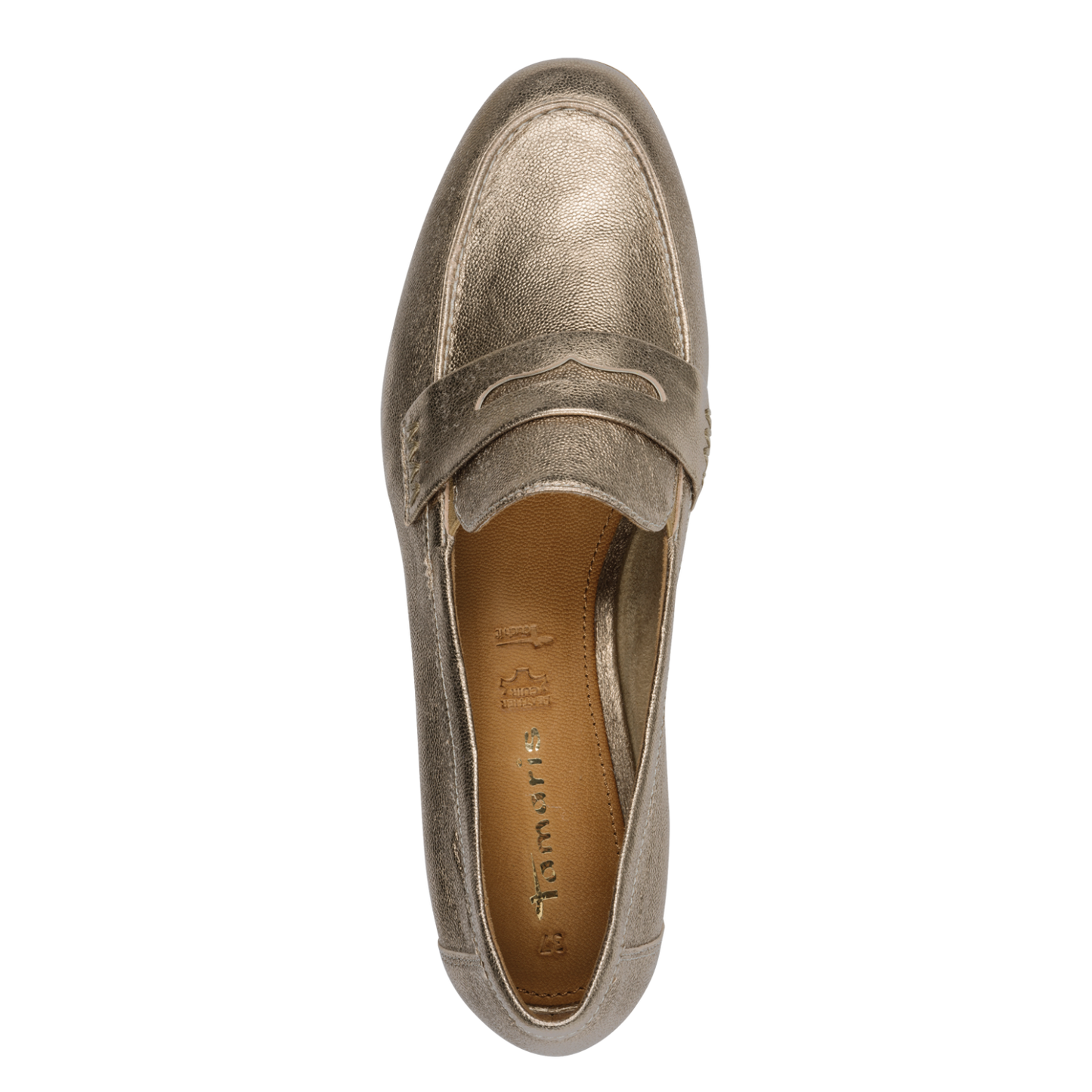 Tamaris Leather Loafer Light Gold