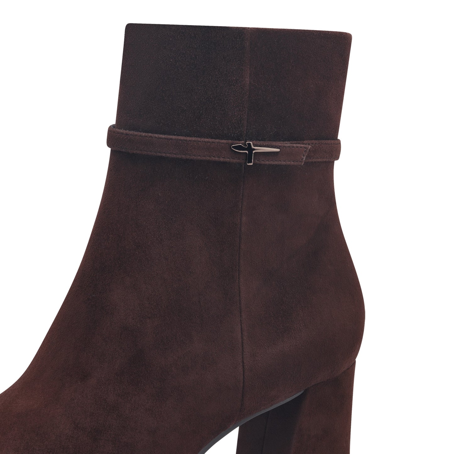 Block Heel Ankle Boots in mocca