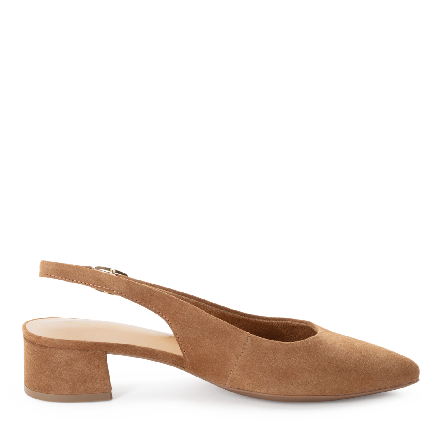 Tamaris Leather Sling Pumps in Cognac