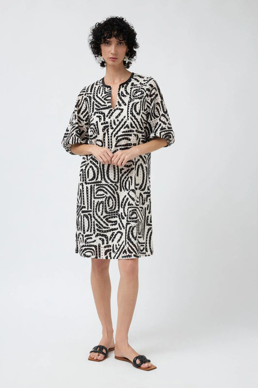 Alamas Dress in Geometric Print