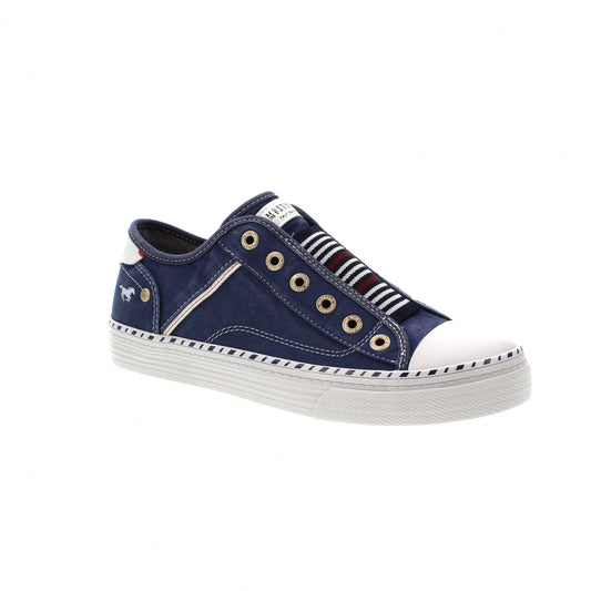 Mustang Canvas Trainer in Denim Blue