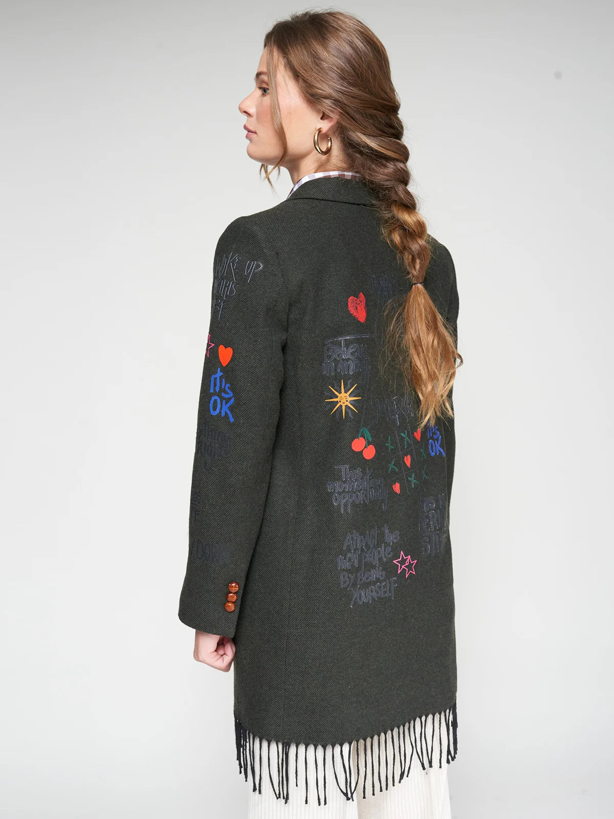 Vilagallo Coat in Fringe Graffiti