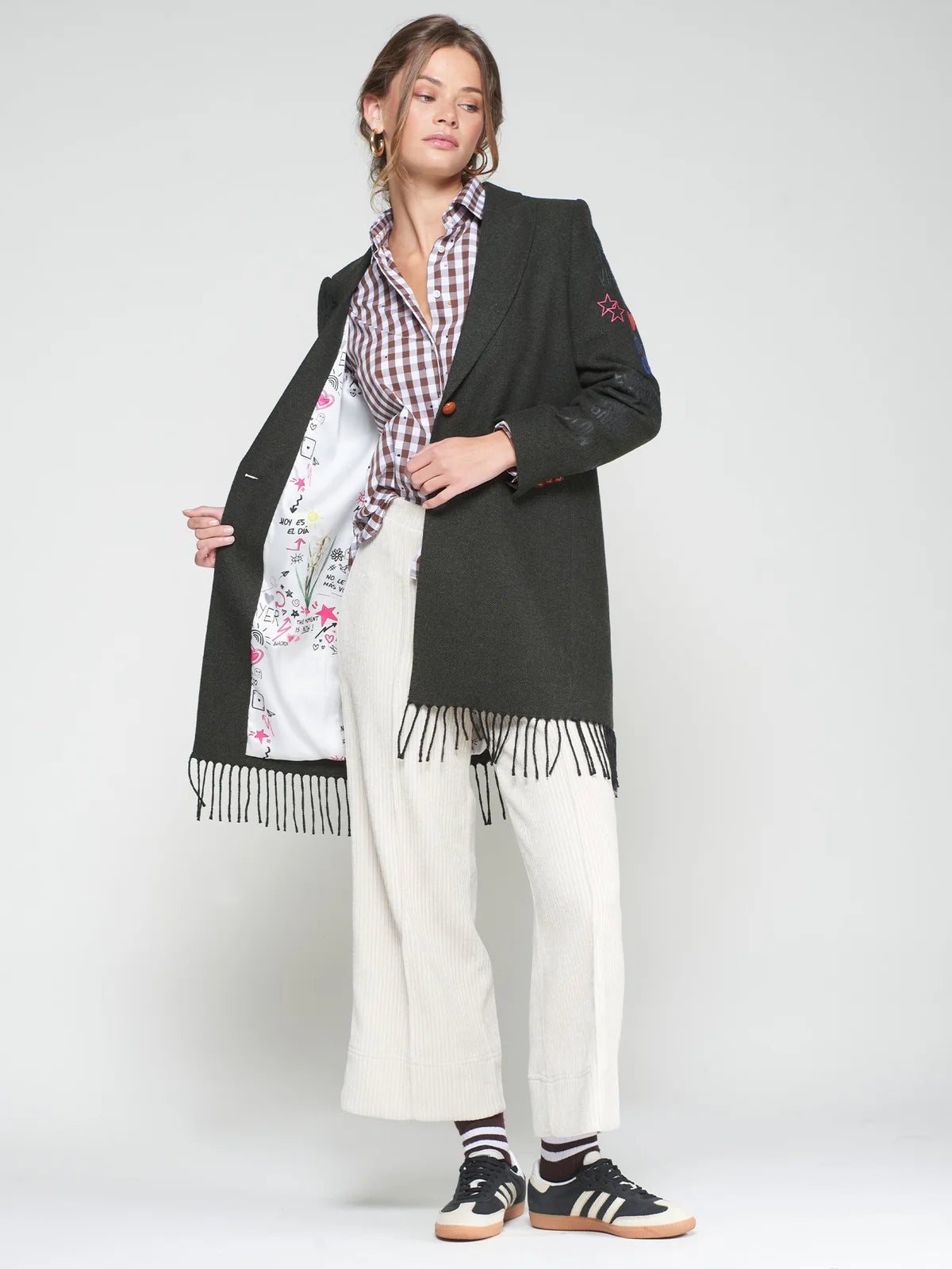Vilagallo Coat in Fringe Graffiti