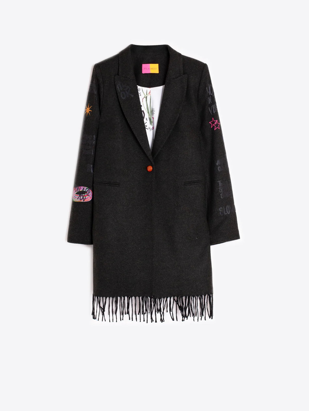 Vilagallo Coat in Fringe Graffiti