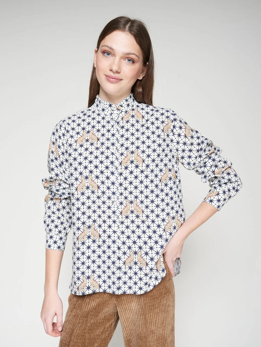 Vilagallo Blouse in Leopard comb