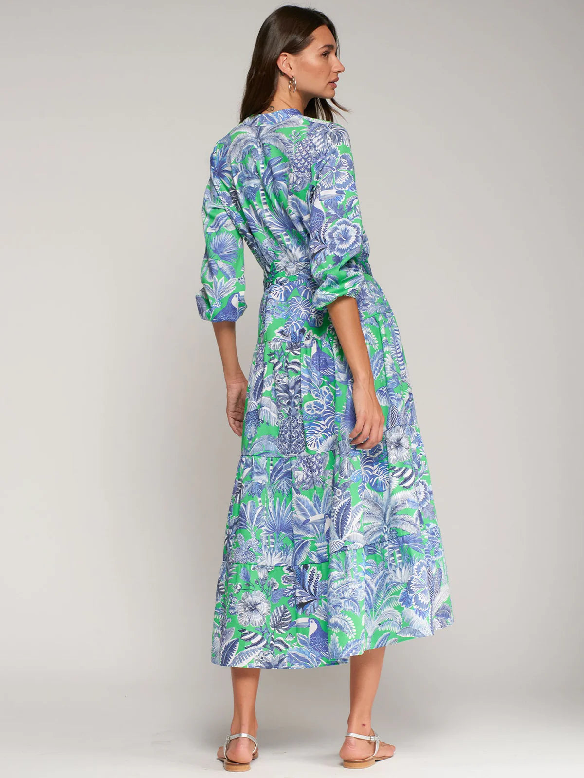 Vilagallo Tropical Print Dress