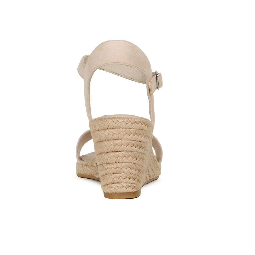 Tamaris Suede Wedge Heel in Nude