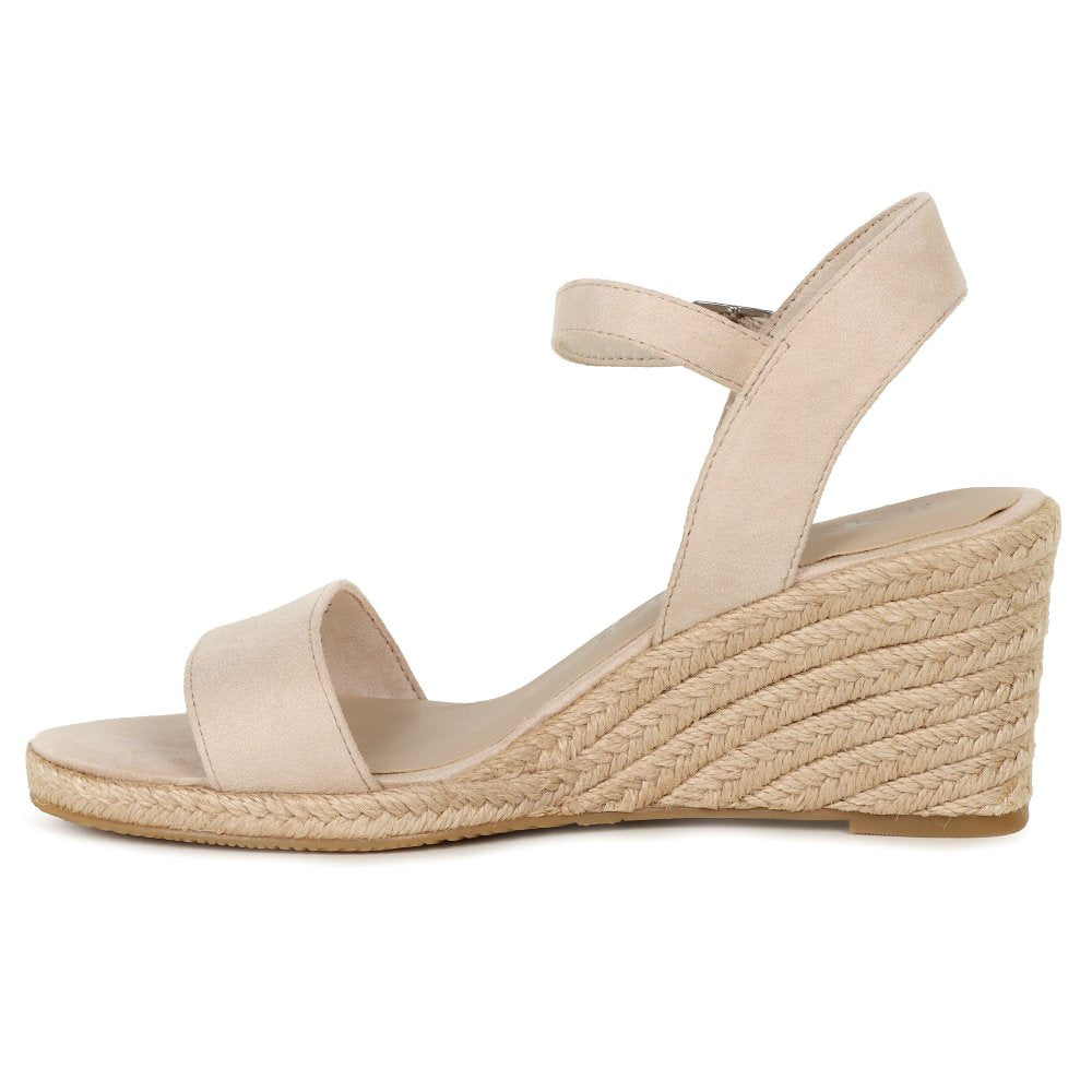 Tamaris Suede Wedge Heel in Nude