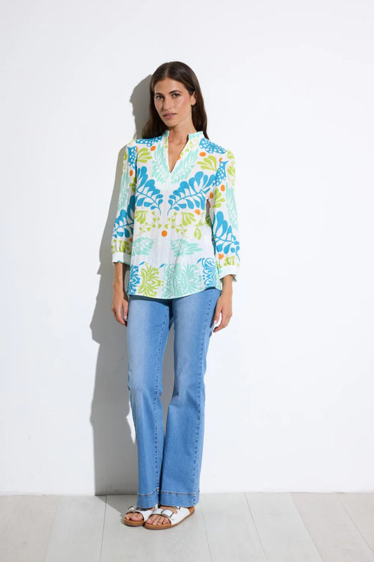 Tinta Style Neila Blouse in Turquoise