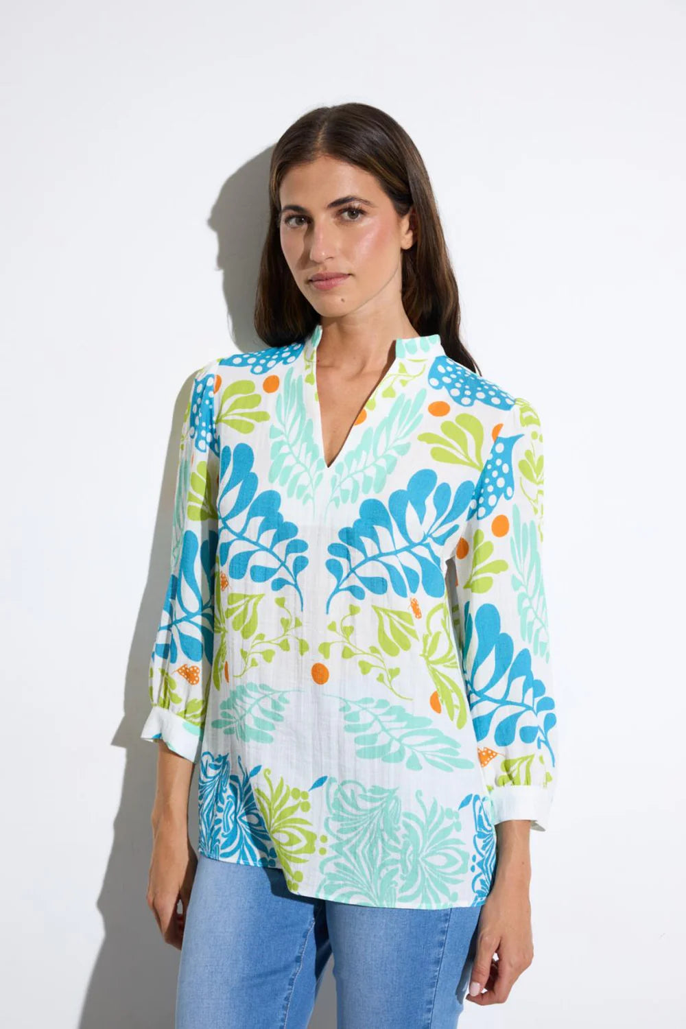 Tinta Style Neila Blouse in Turquoise
