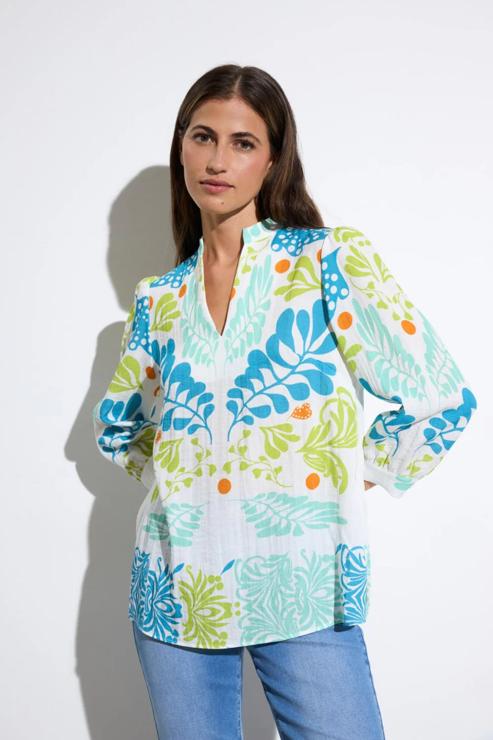 Tinta Style Neila Blouse in Turquoise