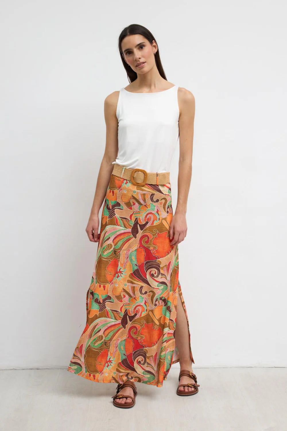 Tinta Style Anis Skirt in Orange