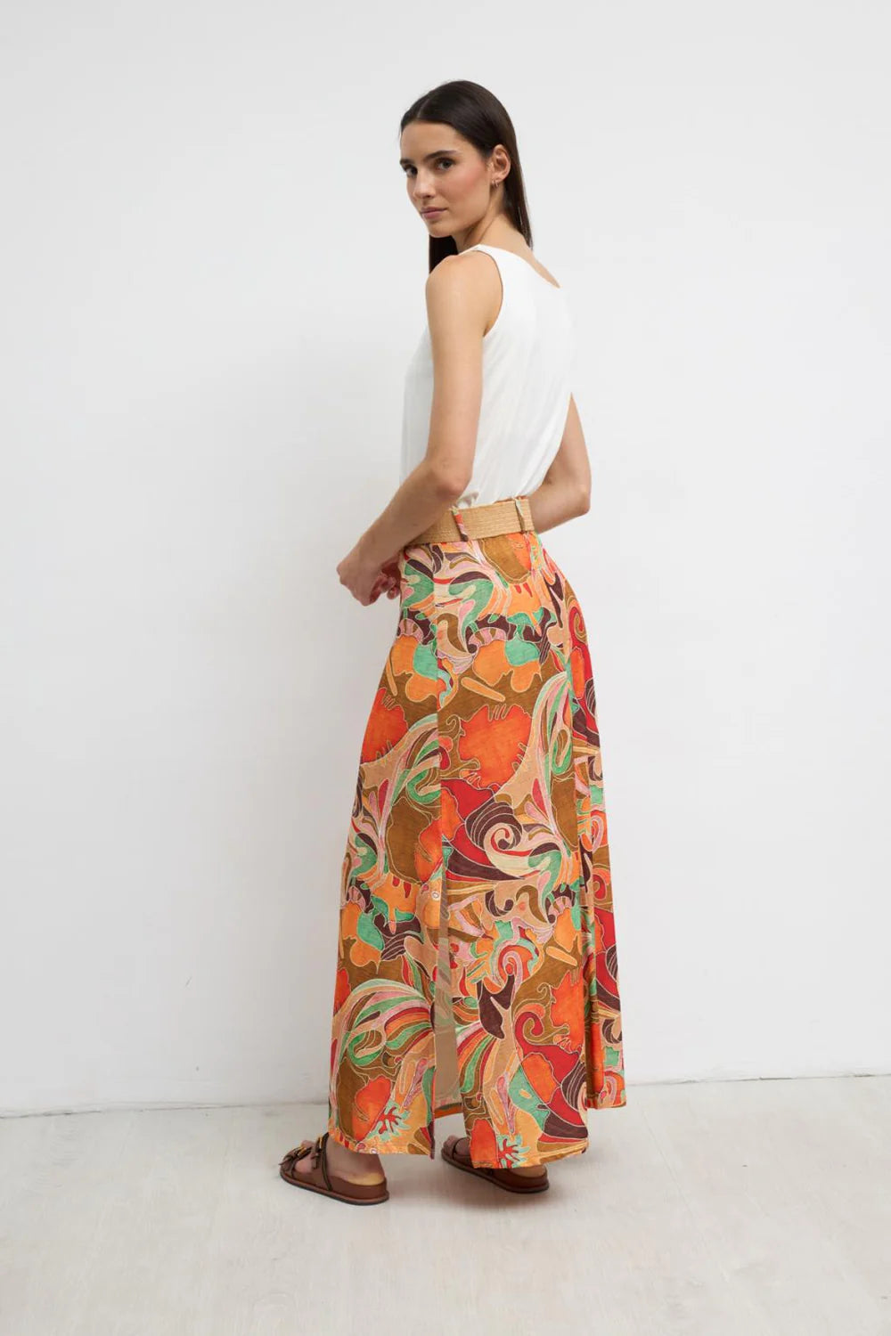 Tinta Style Anis Skirt in Orange