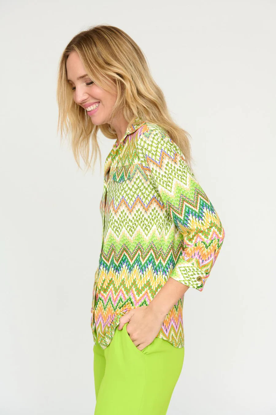 Antonia Blouse in Lime