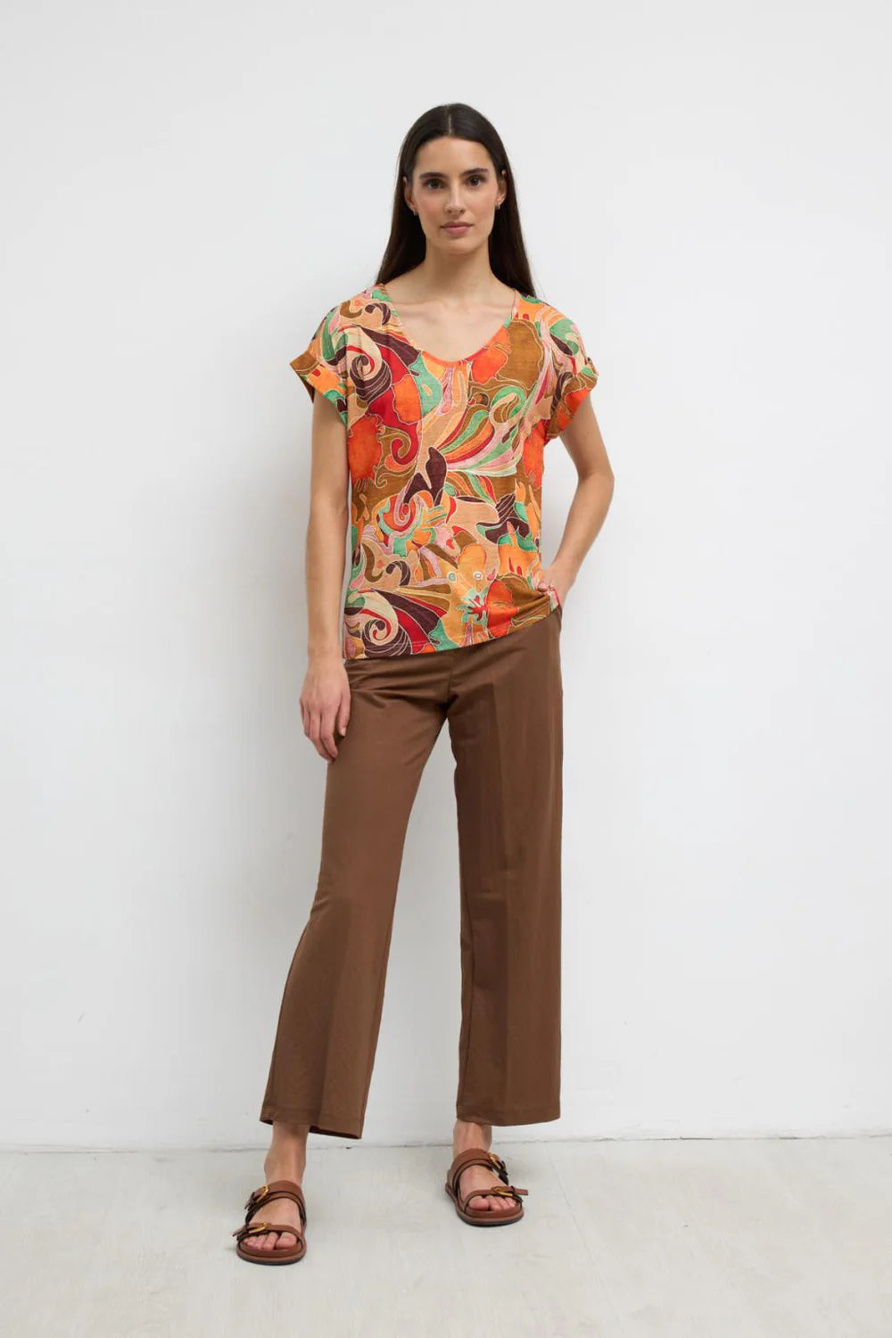 Tinta Style Compas T-shirt in Orange