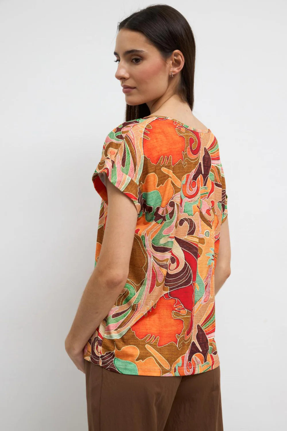Tinta Style Compas T-shirt in Orange
