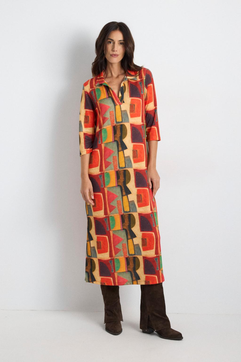 Tinta & Bariloche Ariela Printed Maxi Shirt Dress in Multi