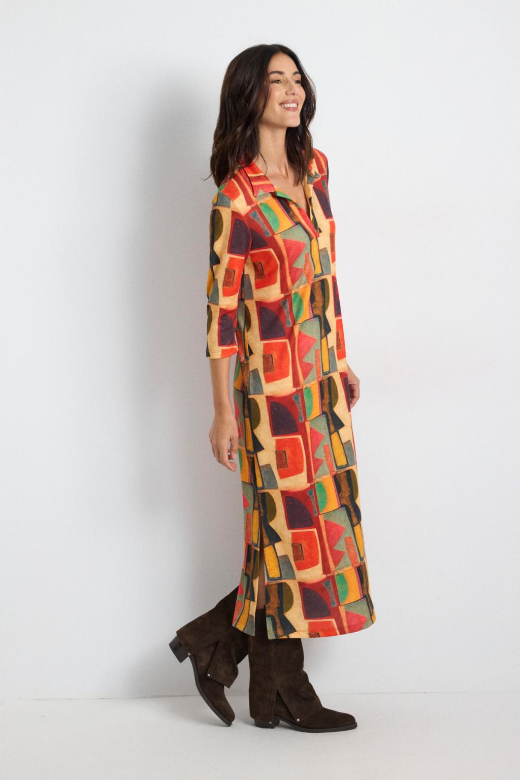 Tinta & Bariloche Ariela Printed Maxi Shirt Dress in Multi