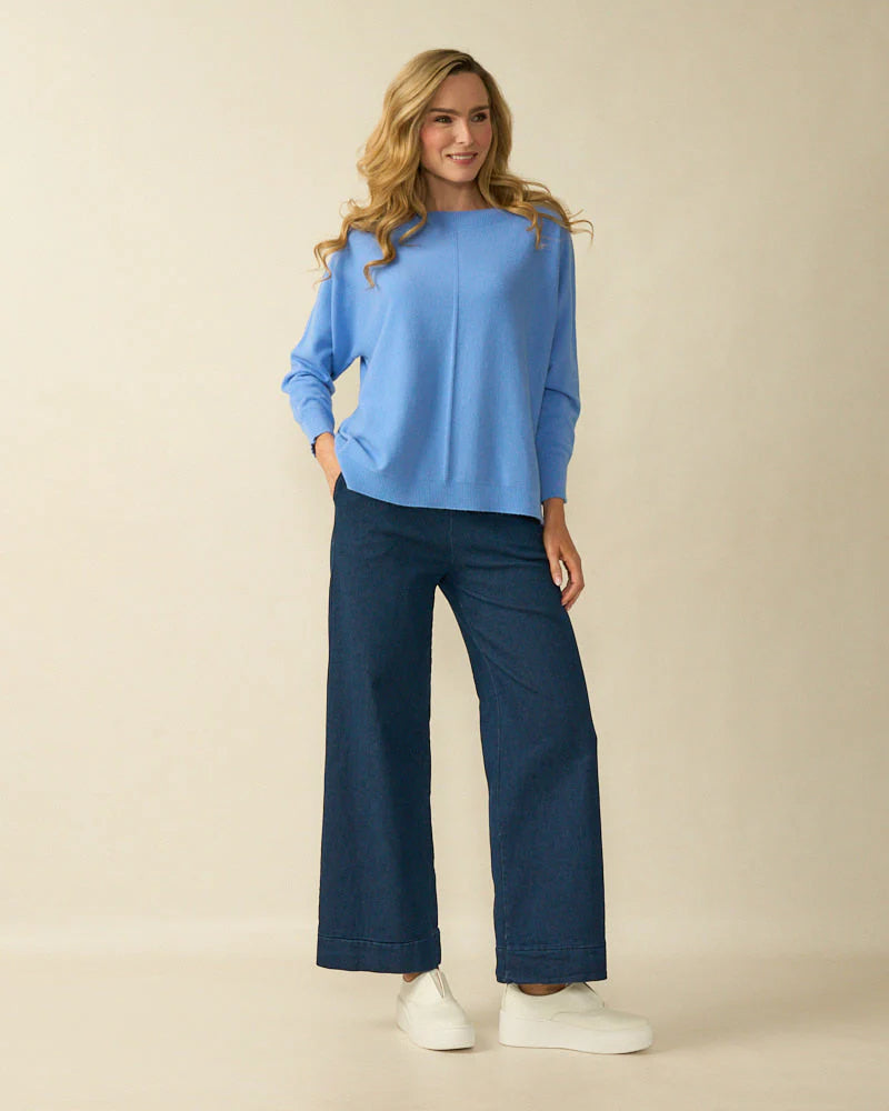 Centre Seam Sweater in Blue