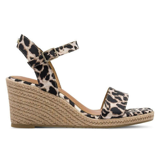 Tamaris Suede Leopard Print Wedge Heel