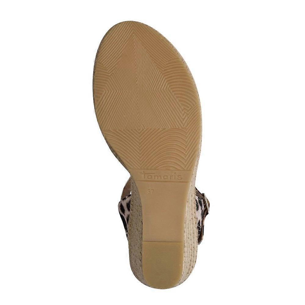 Tamaris Suede Leopard Print Wedge Heel