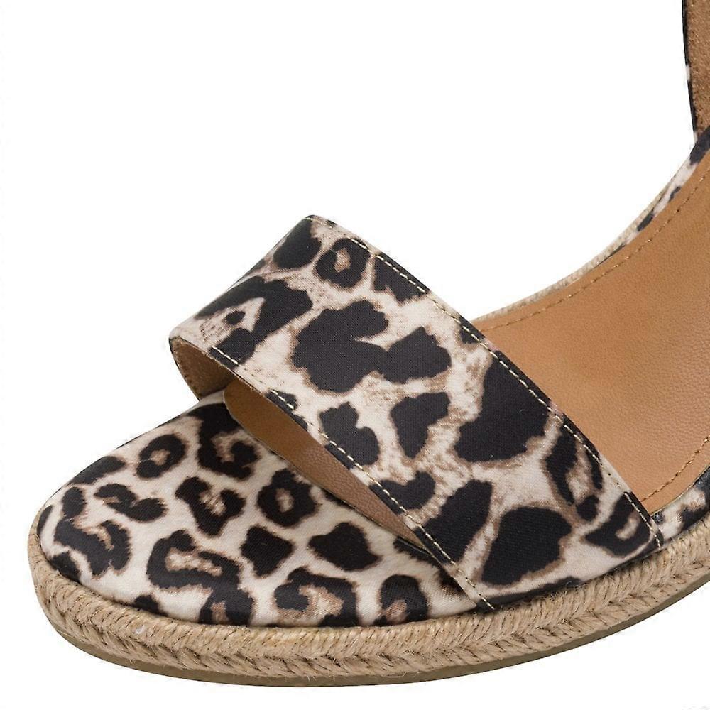 Tamaris Suede Leopard Print Wedge Heel