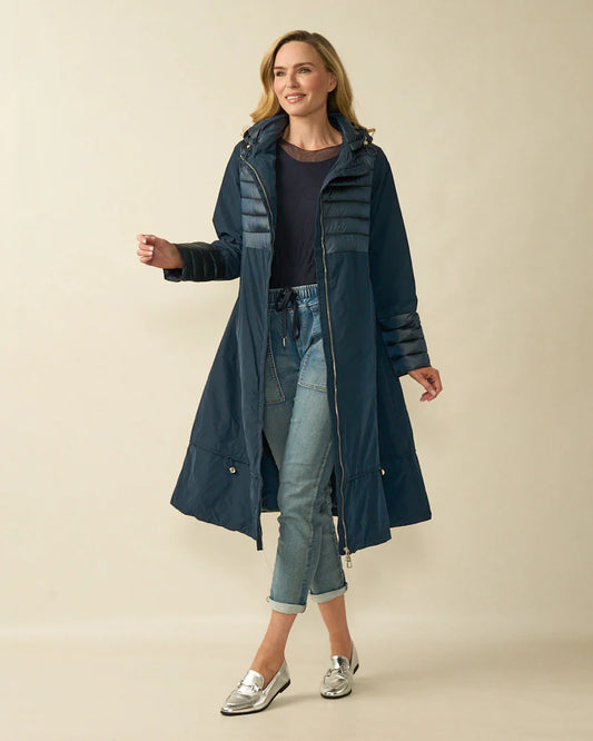 Deck By Decollage Lightweight Coat in Navy