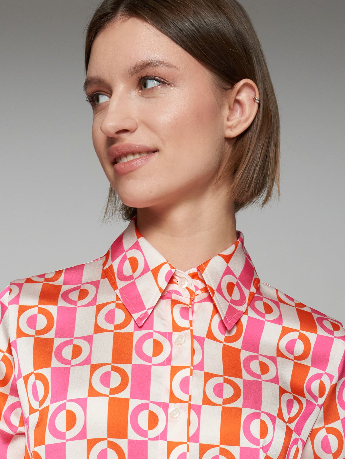 Long-sleeve Shirt in Geometric Multi