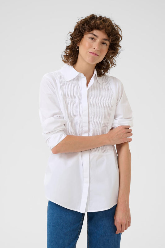 Part Two Natinka Detailed Blouse in White