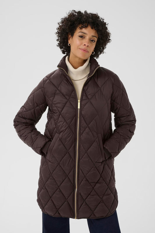 Part Two Olilas Padded Coat in Mole
