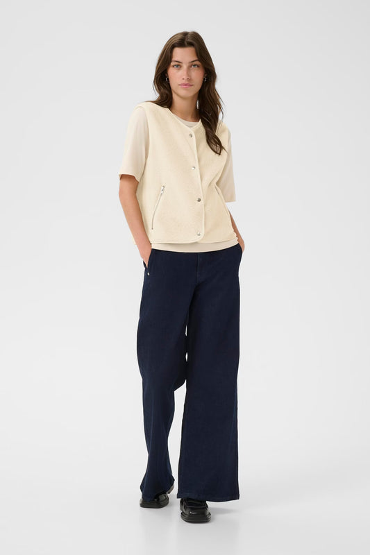 Part Two Signy Fleece Waistcoat in Oatmeal