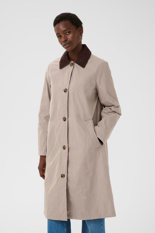 Part Two Sema Trench Coat in Fungi