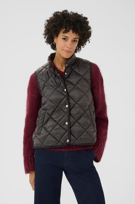 Part Two Sidse Padded Waistcoat in Black