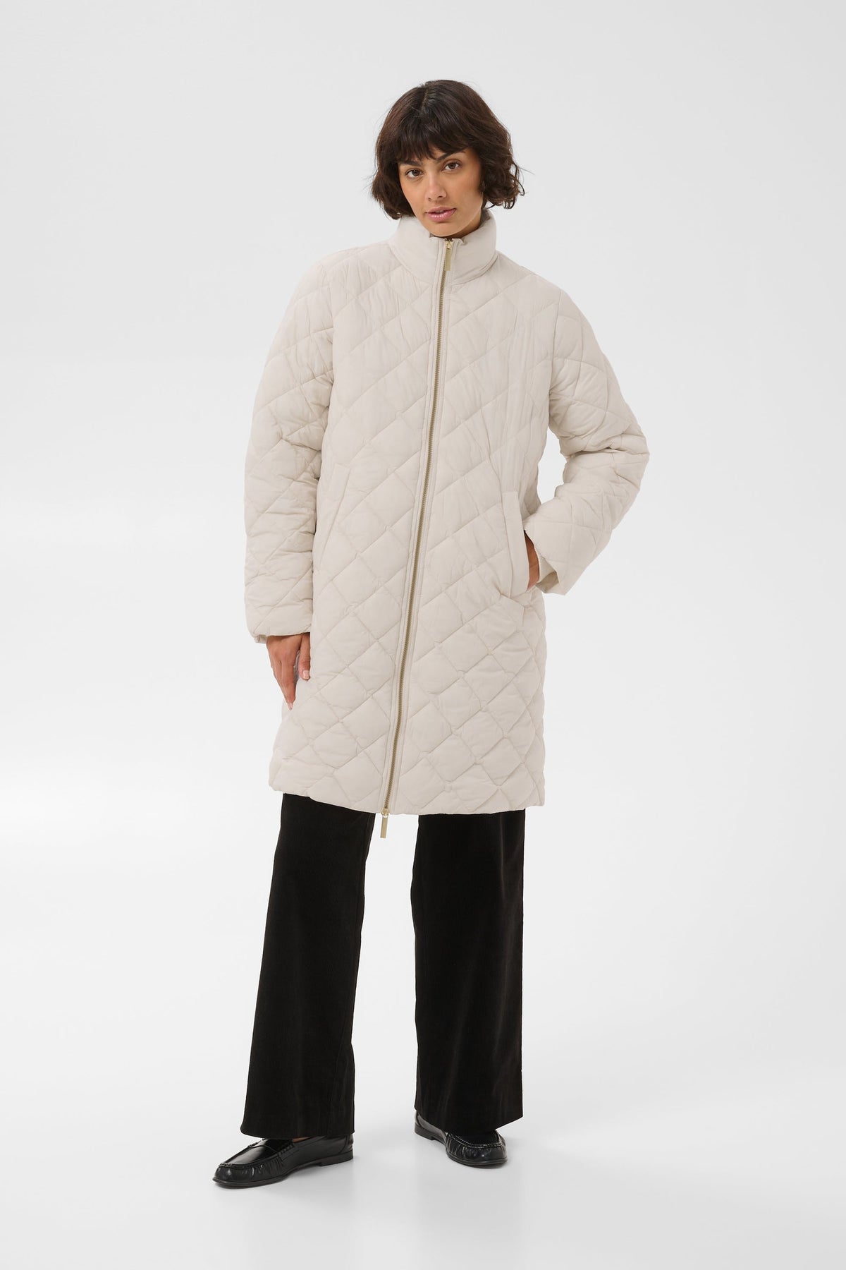 Part Two Olilana Quilted Coat in French Oak