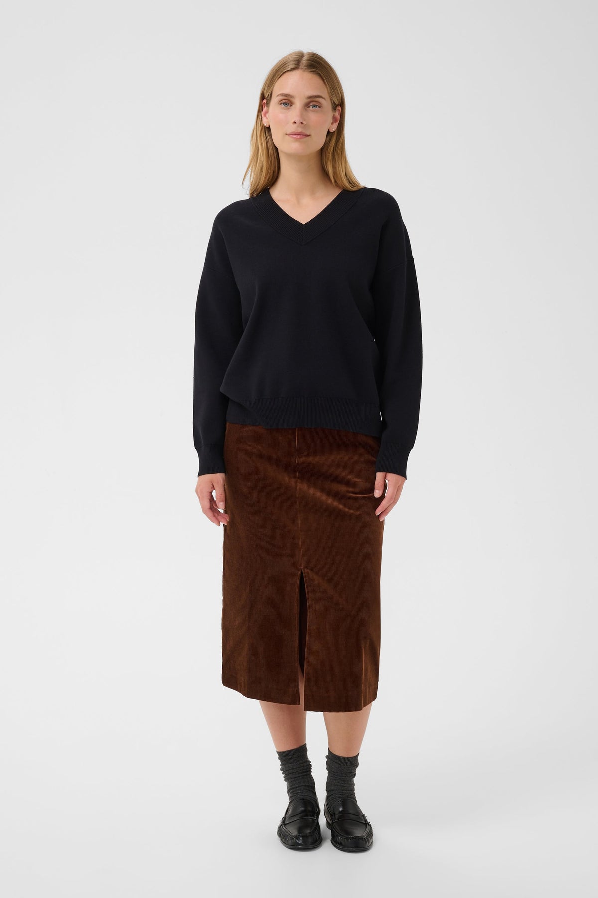 Part Two Chantally V-Neck Jumper in Black